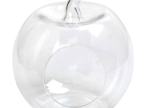 Διακοσμητικό Μήλο ORT256 20x20x23cm Clear Espiel Γυαλί