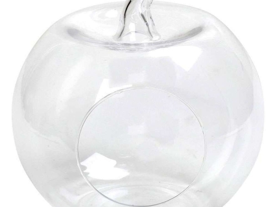 Διακοσμητικό Μήλο ORT254 31x31x31cm Clear Espiel Γυαλί