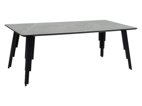 Τραπέζι σαλονιού Lifo pakoworld MDF ανθρακί cement-μαύρο 120x60x45εκ