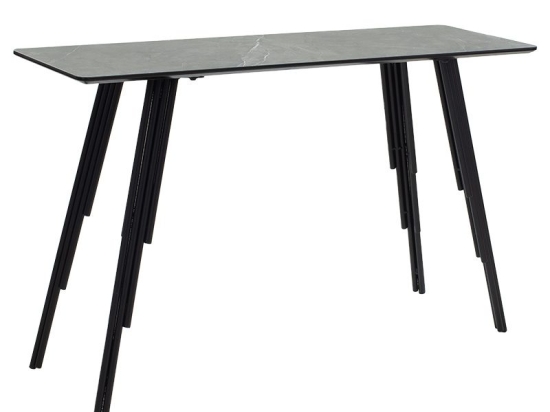 Κονσόλα Lifo pakoworld MDF ανθρακί cement-μαύρο 120x40x75εκ