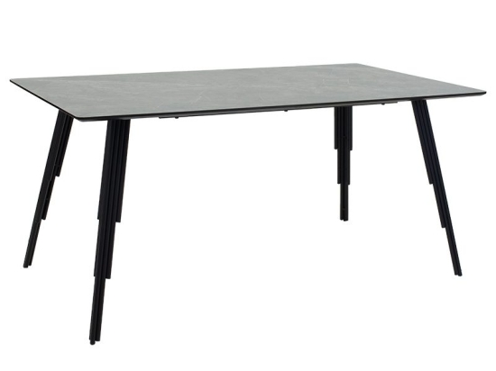 Τραπέζι Lifo pakoworld MDF ανθρακί cement-μαύρο 160x90x75εκ