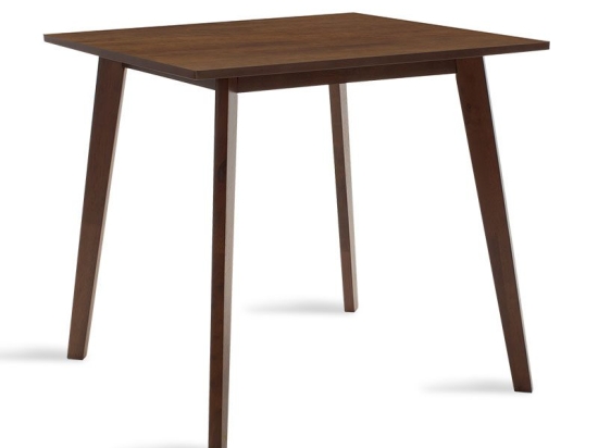 Τραπέζι Benson pakoworld MDF σε καρυδί απόχρωση 80x80x75εκ