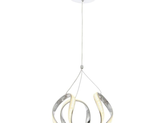 Φωτιστικό οροφής μονόφωτο PWL-1134 pakoworld LED 50W ασημί Φ20x80εκ