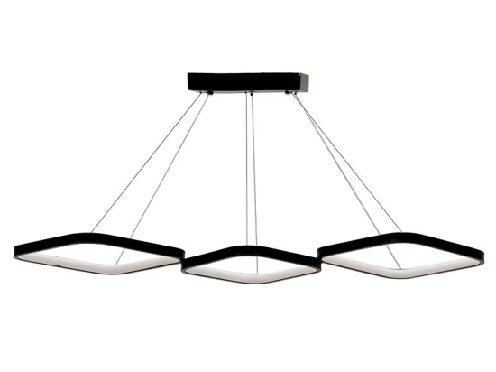 Φωτιστικό οροφής τρίφωτο PWL-1174 pakoworld LED 3000K μαύρο 90x32x36εκ