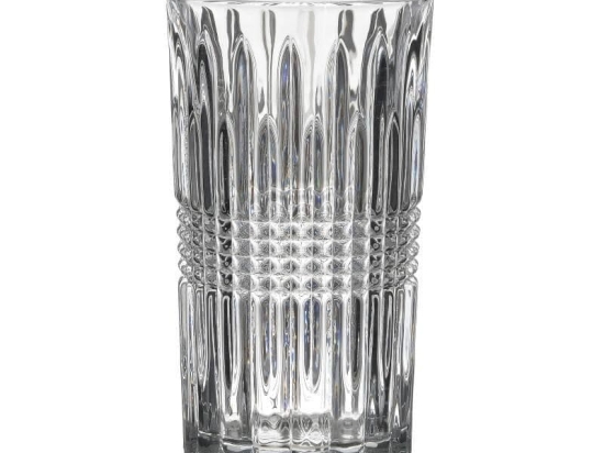 Inart S/6 Σετ Ποτήρι Νερού Σκαλιστό Διάφανο 340ML Φ7,5Χ14