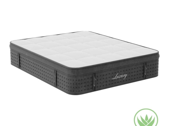 Στρώμα Luxury pakoworld pocket spring+gel memory foam+latex διπλής όψης aloe vera 34-36cm 150x200εκ
