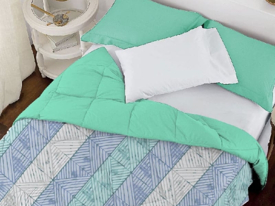 Isadore Lorreine Παπλωμα Μονό Βαμβακερό 160x240 - Citty Pattern Τυρκουάζ