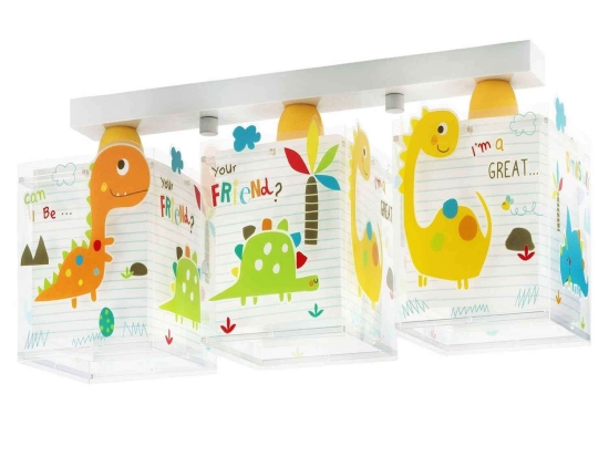Φωτιστικό Οροφής Τρίφωτο Dinos 73453 White-Orange Ango Πολυπροπυλένιο