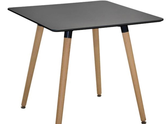 Τραπέζι Minimal HM0057.02 Μαύρο 80x80x74cm Mdf,Ξύλο