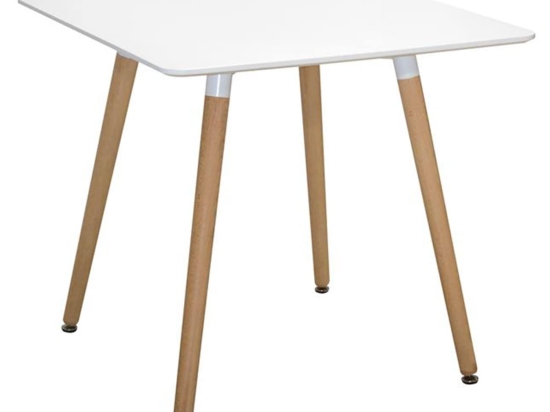 Τραπέζι Minimal HM0057.01 Λευκό 80x80x74cm Mdf,Ξύλο