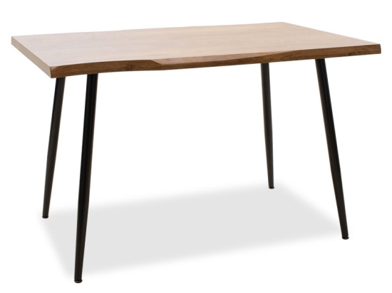 Τραπέζι Neve pakoworld MDF καρυδί-πόδι μεταλλικό μαύρο 120x80x75εκ