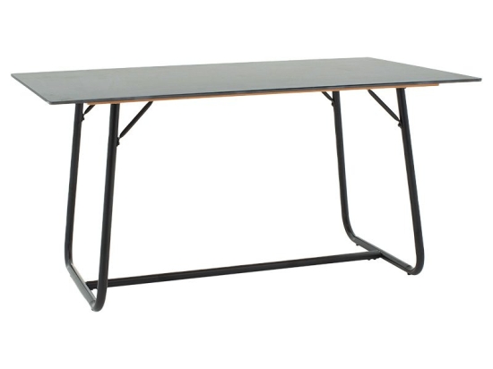 Τραπέζι Revello pakoworld sintered stone μαύρο μαρμάρου-μαύρο 150x90x75εκ
