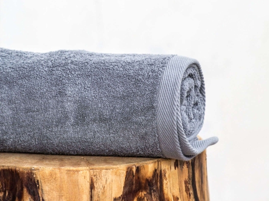 Πετσέτα Ξενοδοχείου Grey VAT Dyed 460gsm 100% Βαμβάκι Χεριών 30x50cm 100% Βαμβάκι