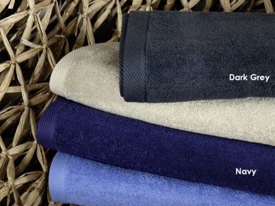 Πετσέτα Πισίνας Ξενοδοχείου Navy VAT Dyed 460gsm 100% Βαμβάκι Θαλάσσης 80x180cm 100% Βαμβάκι