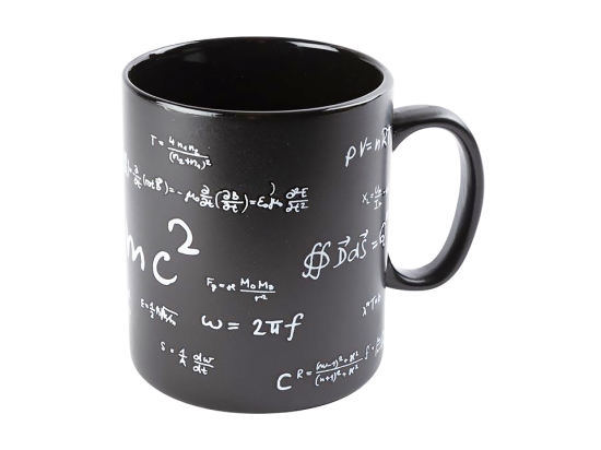 Μαύρη πήλινη κούπα MATH, ΜΑΘΗΜΑΤΙΚΑ 13 x 11 εκ., πήλινη, 1.000 ml