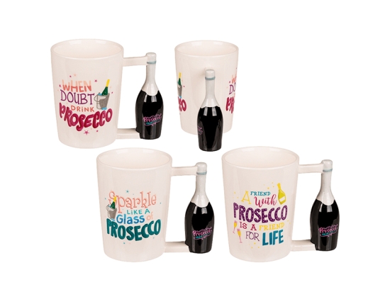 Κεραμική Κούπα Prosecco σε 3 Σχέδια- 12 x 9 cm 300ml