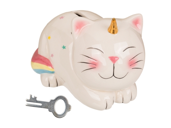 Κουμπαράς με Κλειδαριά Unicorn Cat 12/display