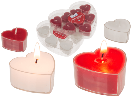 Heart shaped tea light