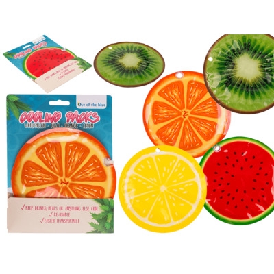 Ice cooling pack, Fruits, ca. 15 cm, 4 ass., on sleeve card