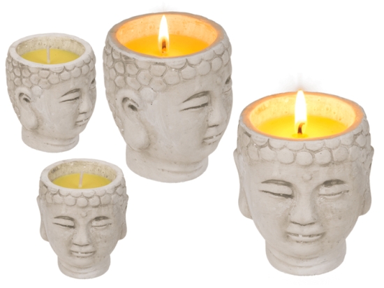 Κερί Citronella σε δοχείο Buddha, 7,5 x 9 cm