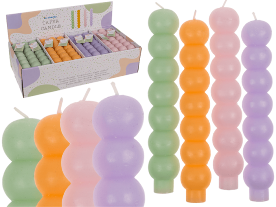 Taper candle. Bubble, pastel