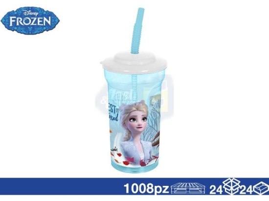 Ποτήρι Elsa με καλαμάκι 460ml 24/24