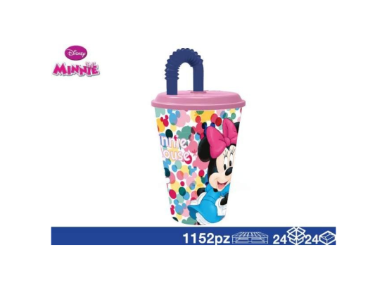 Ποτήρι με καλαμάκι Minnie 460ml 24/24