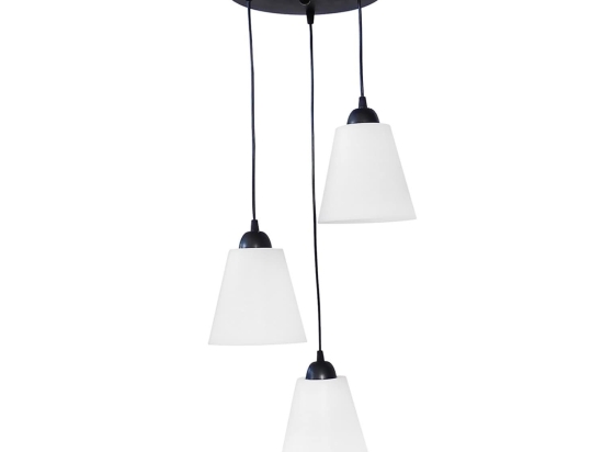 Φωτιστικό Οροφής Τρίφωτο FUN-01  31-0044 White-Black PVC