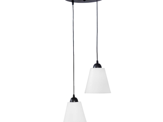 Φωτιστικό Οροφής Δίφωτο FUN-01 31-0041 White-Black PVC