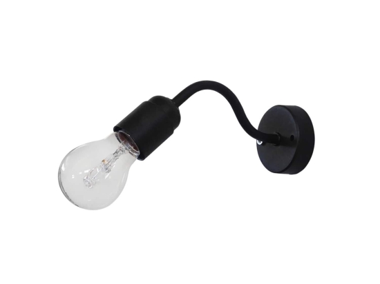 Φωτιστικό Τοίχου Μονόφωτο AS-26AP 31-0613 Black Μέταλλο,Ακρυλικό