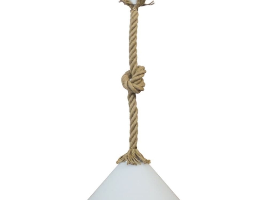 Φωτιστικό Οροφής Conos/30 31-1053 1L Rope Ut-White Heronia Σχοινί,Γυαλί