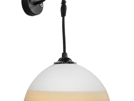 Φωτιστικό Τοίχου S-1020AP 02-0229 Black-Somon Φ22 Heronia Γυαλί