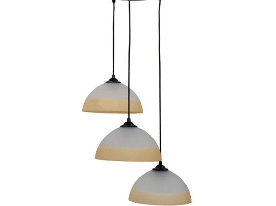 Φωτιστικό Οροφής ΚGL-1020 Pendel 3L 02-0237 Black-Somon Heronia Μέταλλο,Γυαλί