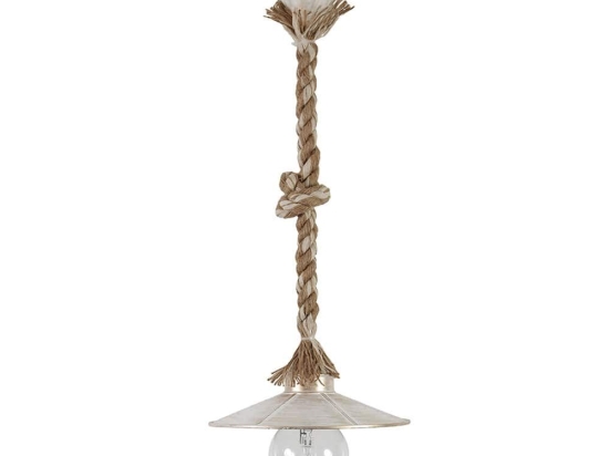 Φωτιστικό Οροφής Lp-150K -M- 31-1105 Mix-Rope White-Bronze Heronia Σχοινί, Πλαστικό