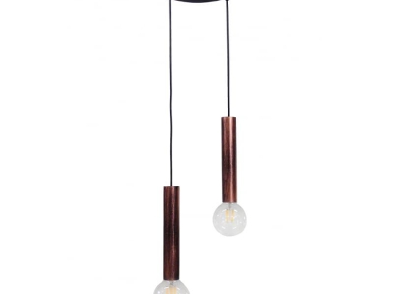 Φωτιστικό Οροφής S-42Pendel 2/L Copper 34-0194  Heronia Μέταλλο,Πλαστικό