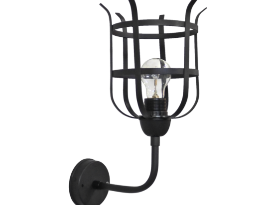 Φωτιστικού Τοίχου - Απλίκα Castello/AP -02- Black 34-0229 Heronia Μέταλλο