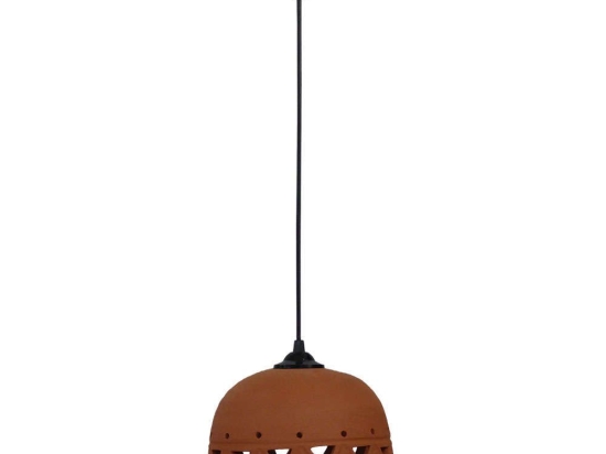 Φωτιστικό Οροφής TERRA-02 1/L CER 39-0005 Φ24 Bell Brown Heronia Κεραμικό