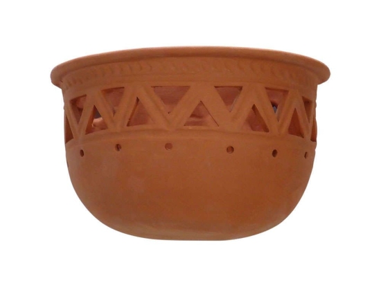 Φωτιστικό Τοίχου - Απλίκα TERRA-02ΑΡ CER 39-0006 Bell Brown Heronia Κεραμικό