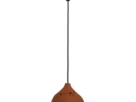 Φωτιστικό Οροφής TERRA-03 1/L CER 39-0010 Φ18 Onion Brown Heronia Κεραμικό