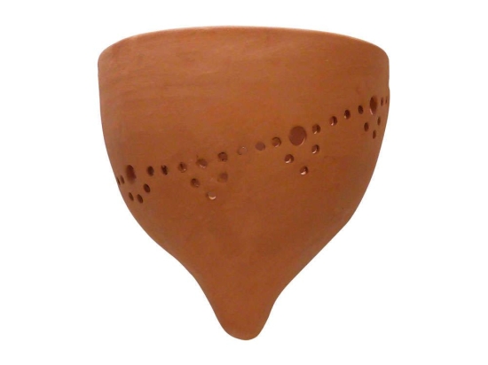 Φωτιστικό Τοίχου - Απλίκα TERRA-03ΑΡ CER 39-0012 Onion Brown Heronia Κεραμικό