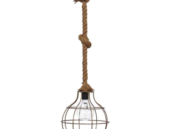 Φωτιστικό Οροφής Fun-50 Rope 31-1280 1/Ε27 Bronze Heronia