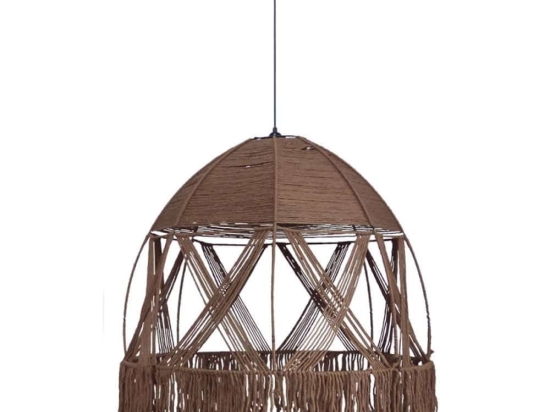 Φωτιστικό Οροφής Brazil-B 31-1302 1/Φ Φ80cm 160cm Mackrame Brown Heronia