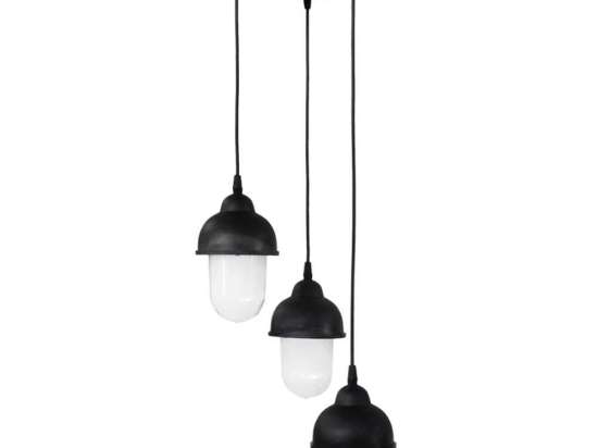 Φωτιστικό Οροφής 11-0302 SLP-950 3xE/27 Led Φ30x80cm Black Heronia