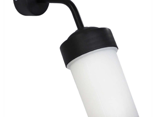 Φωτιστικό Τοίχου - Απλίκα 32-0136 D-06AS 45⁰ E/27 Led Φ8x25x24cm Black-White Heronia