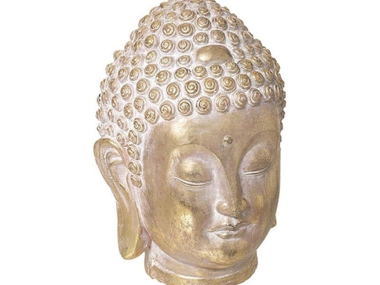 Κεφάλι Βούδα 07.173529 34cm Gold Μέταλλο