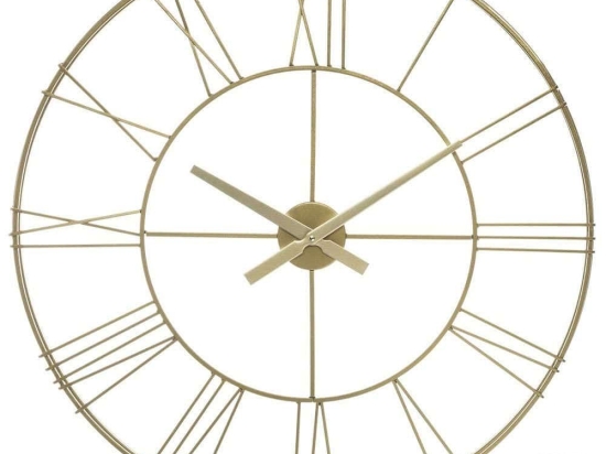 Ρολόι Τοίχου 07.166977B Φ70cm Gold Μέταλλο