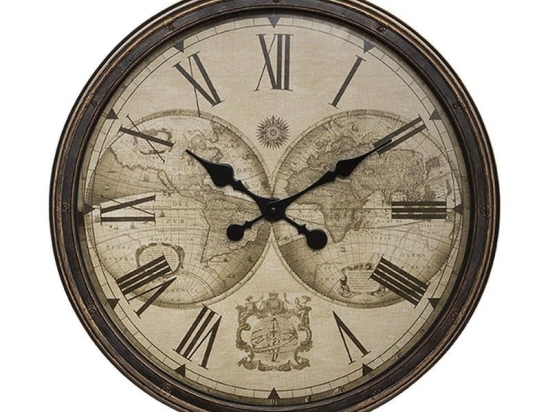 Ρολόι Τοίχου World 07.179402 Φ51,5cm Brown Πλαστικό