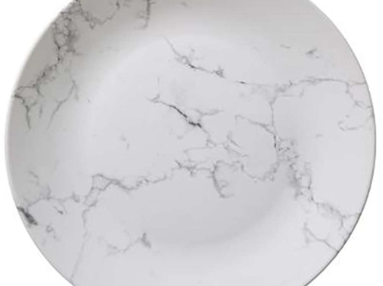 Πιάτο 07.154725A Φ27cm Κεραμικό Marble White Κεραμικό