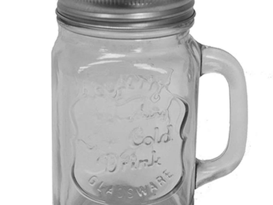 Ποτήρι Με Λαβή & Inox Καπάκι 00.03.3319 400ml Γυάλινο Clear Γυαλί