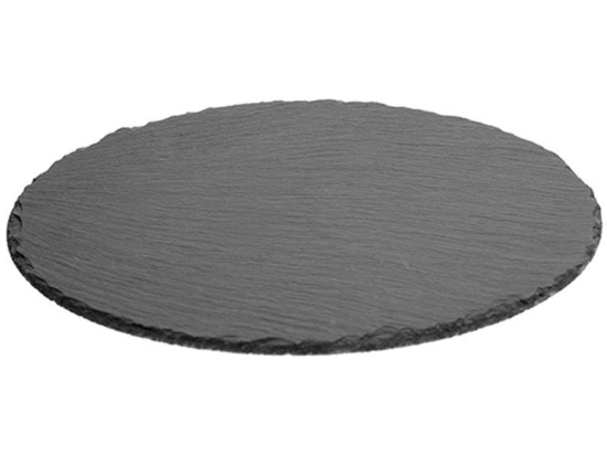 Πλατώ Στρογγυλό 07.160700 Φ28cm Σχιστόλιθος Anthracite Πέτρα